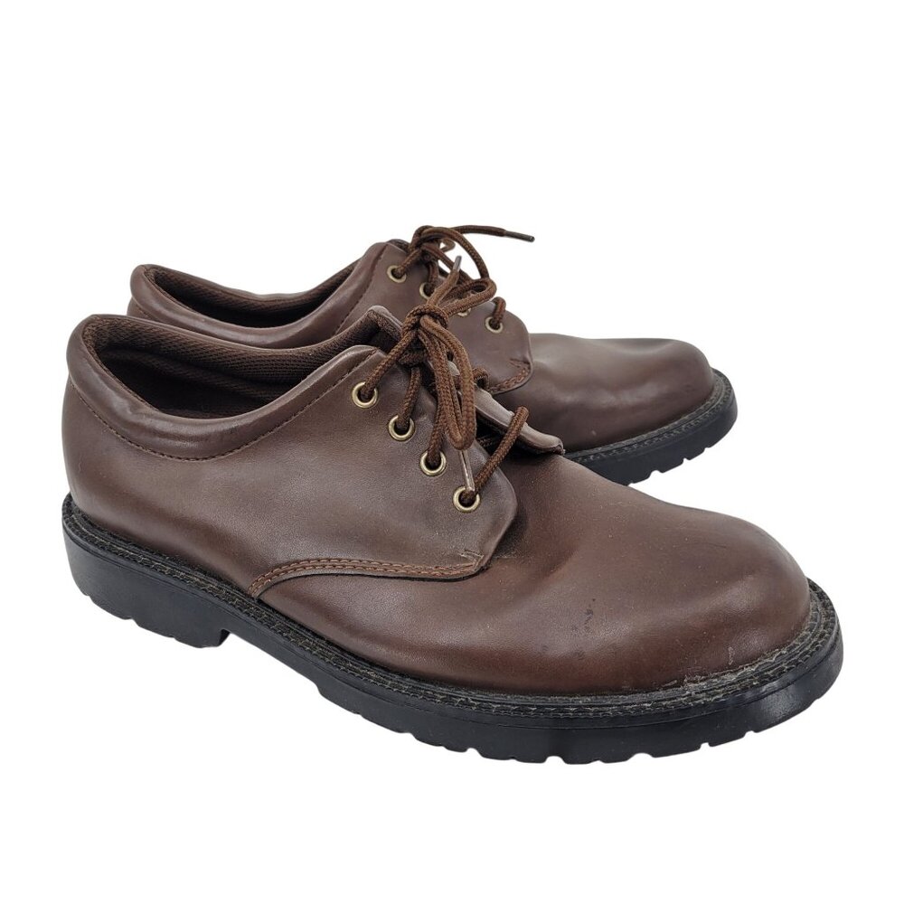 Rugged Outback Mens Size 8‎ Brown Lace-Up Synthetic Leather Shoes